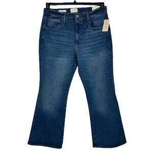 Universal Thread SZ 14 SHORT Flare Jeans Hi-Rise Stretch Zip-Fly Pockets Blue